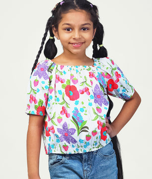 Girls Floral Top