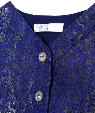 Girls Brocade Top Party Dress