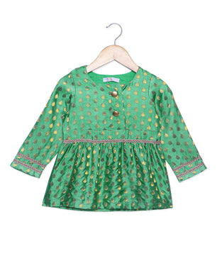 Girls Brocade Top Party Dress