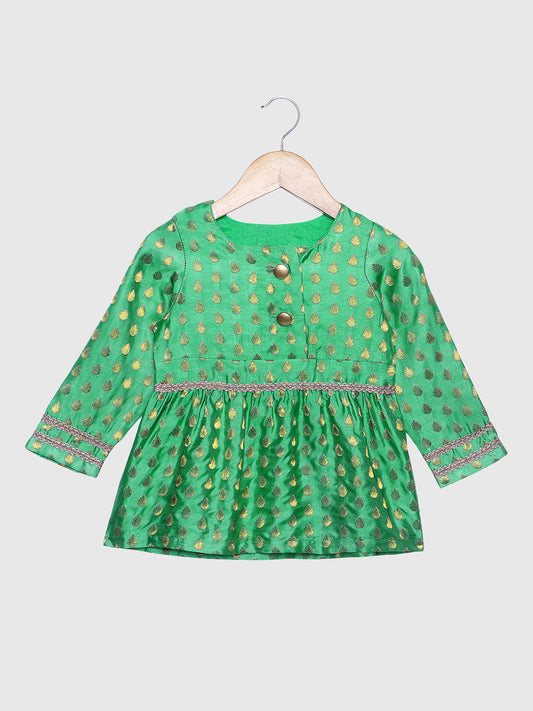 Girls Brocade Top Party Dress