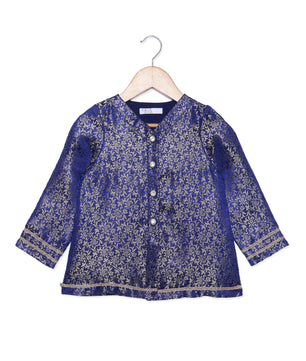 Girls Brocade Top Party Dress