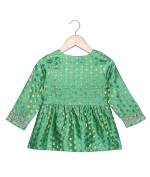 Girls Brocade Top Party Dress