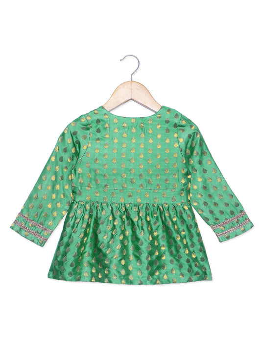 Girls Brocade Top Party Dress