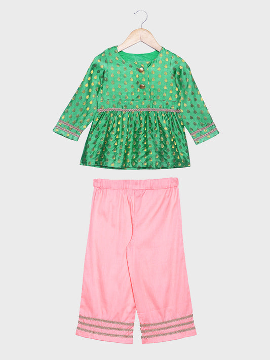 Girls Brocade Top Party Dress