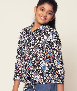 Girls Shirt Style Cotton Top