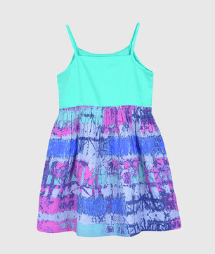 Girls Ruffle Neck Dress