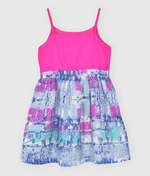 Girls Ruffle Neck Dress