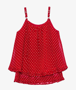 Girls Red Polka Dot Top