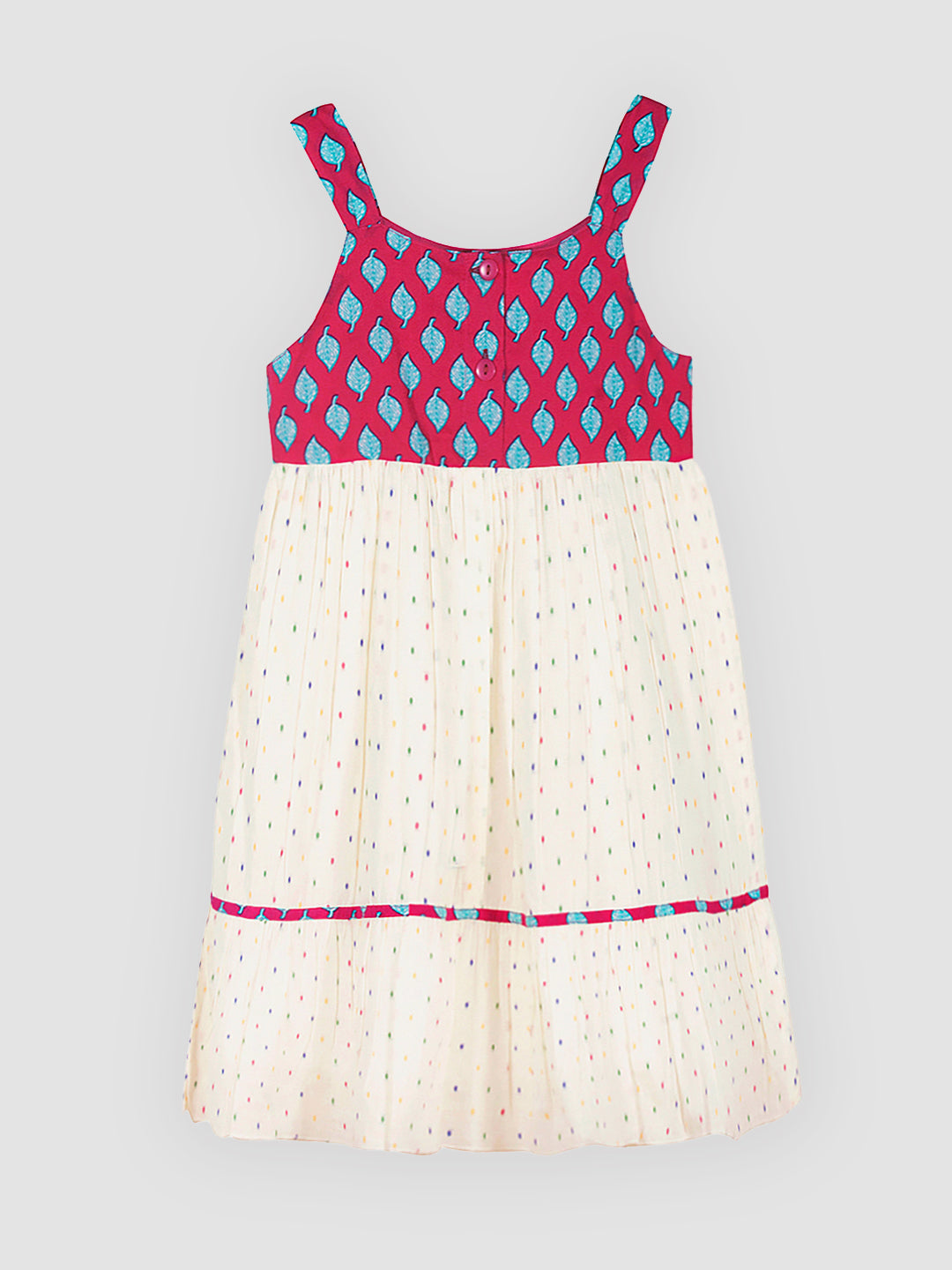 Girls Ethnic Colors Cotton Dress