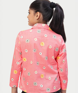 Girls Shirt Style Cotton Top