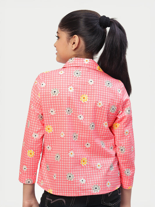 Girls Shirt Style Cotton Top