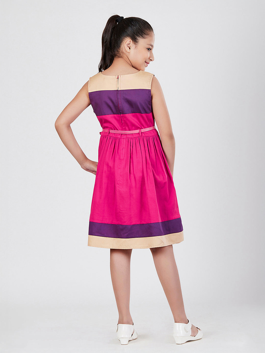 Girls Color Block Dress