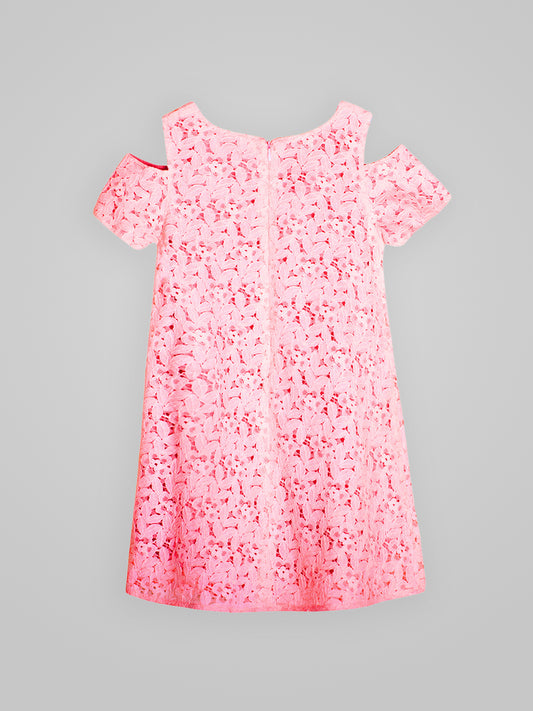 Girls Floral Lace Dress