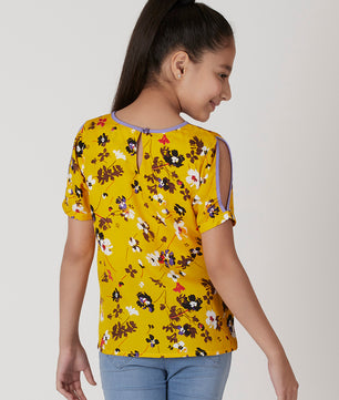 Girls Slit Sleeve Top