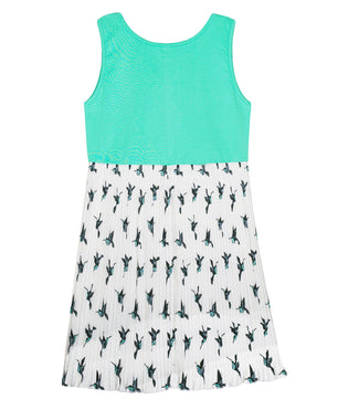 Girls Pleated Skirt Tank Dress