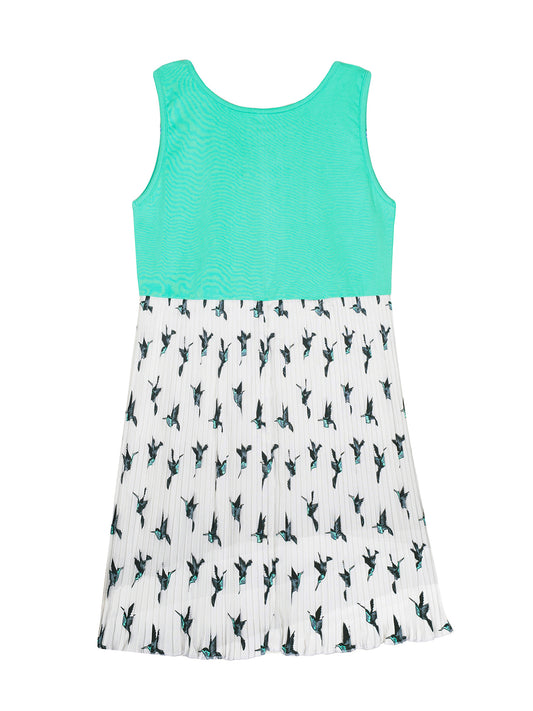 Girls Pleated Skirt Tank Dress