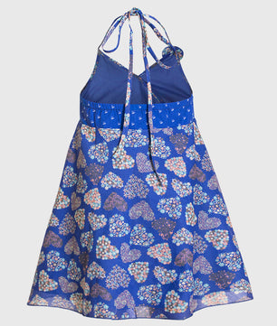 Girls Halter Neck and Flared Skirt Dress