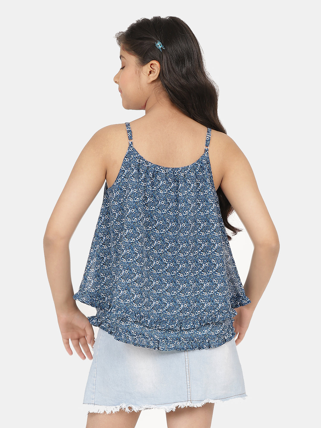 Girls Blue Georgette Top