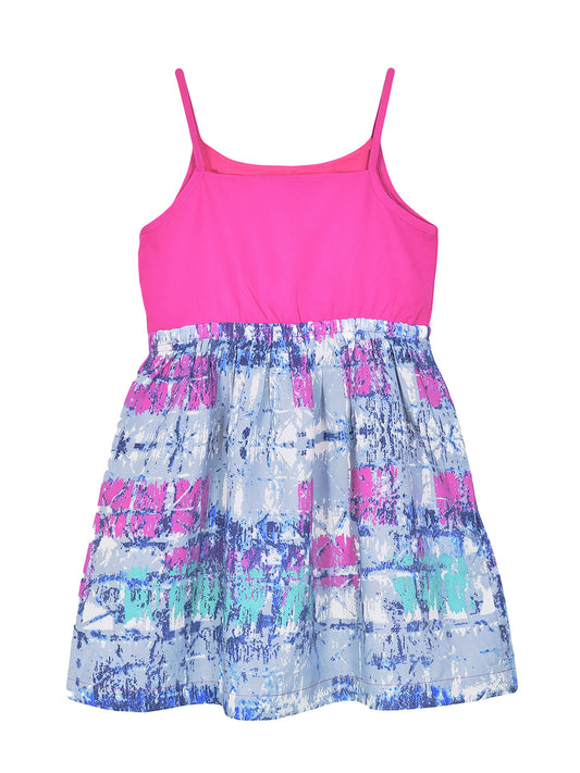 Girls Ruffle Neck Dress