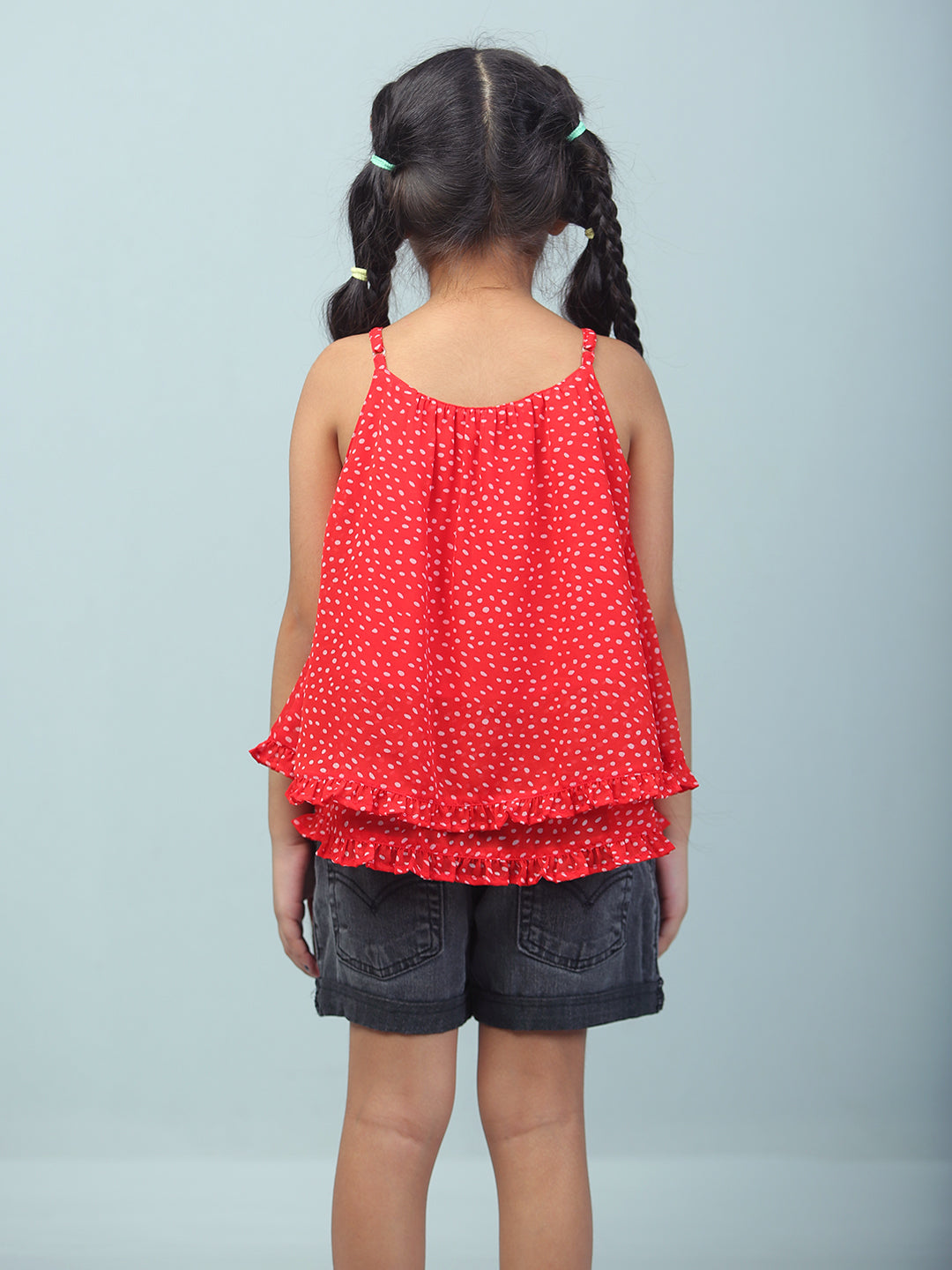 Girls Red Polka Dot Top