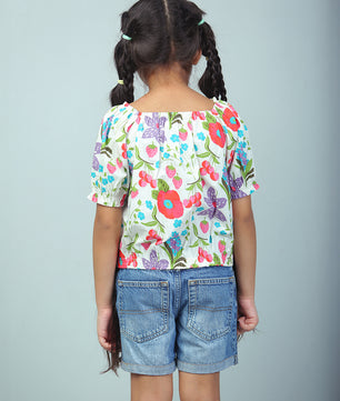 Girls Floral Top