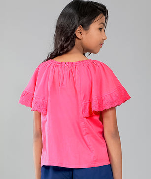 Girls Pink Cotton Top
