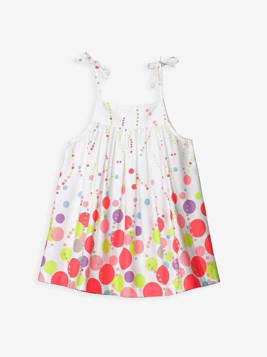 Girls Shoulder Strap Cotton Dress