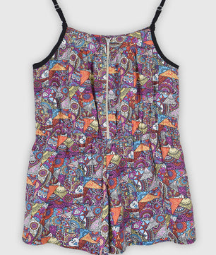 Girls Printed Rayon Romper