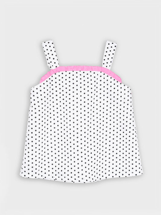 Girls Frill Cotton Top