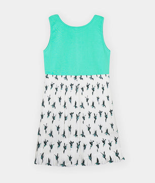 Girls Pleated Skirt Tank Dress