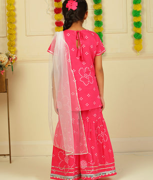 Girls Cotton Top and Sharara Set