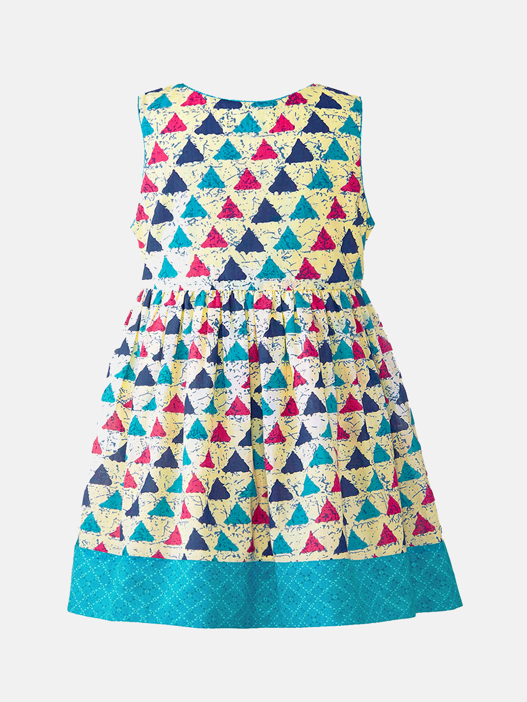 Girls Ethnic Print Cotton Dress