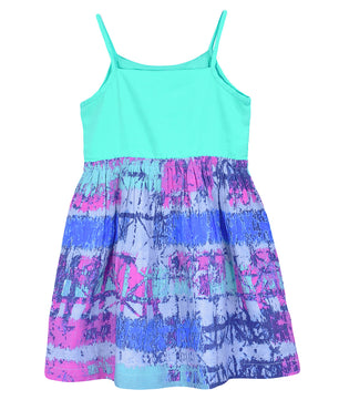 Girls Ruffle Neck Dress
