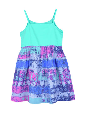 Girls Ruffle Neck Dress