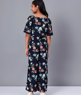 Girls Printed Rayon Top and Palazzo Set