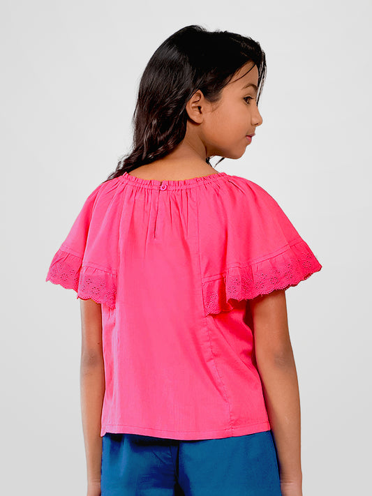 Girls Pink Cotton Top