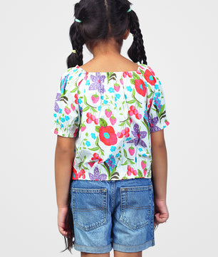 Girls Floral Top
