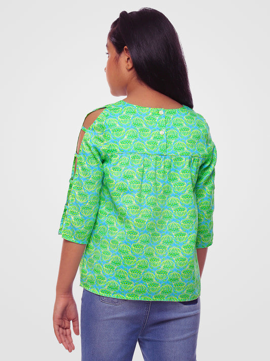 Girls Slit Sleeves Top