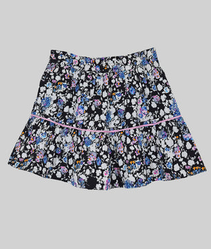 Girls Tiered Skirt in Printed Cotton
