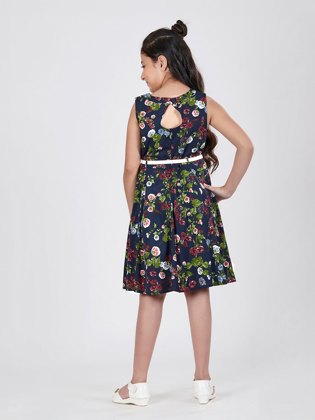 Girls Floral Print Dress