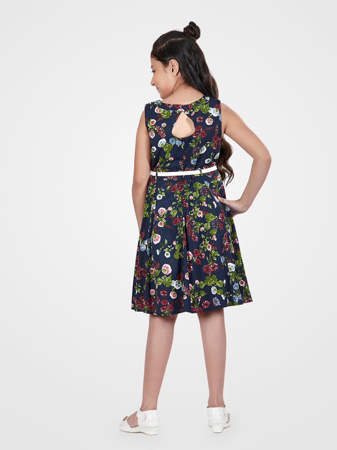 Girls Floral Print Dress