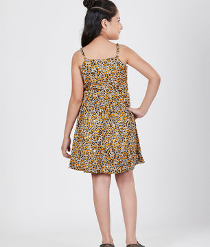Girls Tiger Print Dress