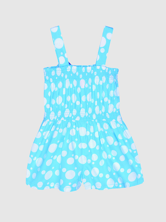 Toddler Girls Polka Dots Cotton Romper