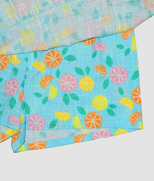 Girls Tiered Skirt in Printed Cotton