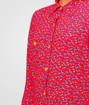 Girls Shirt Style Long Sleeves Dress in Rayon