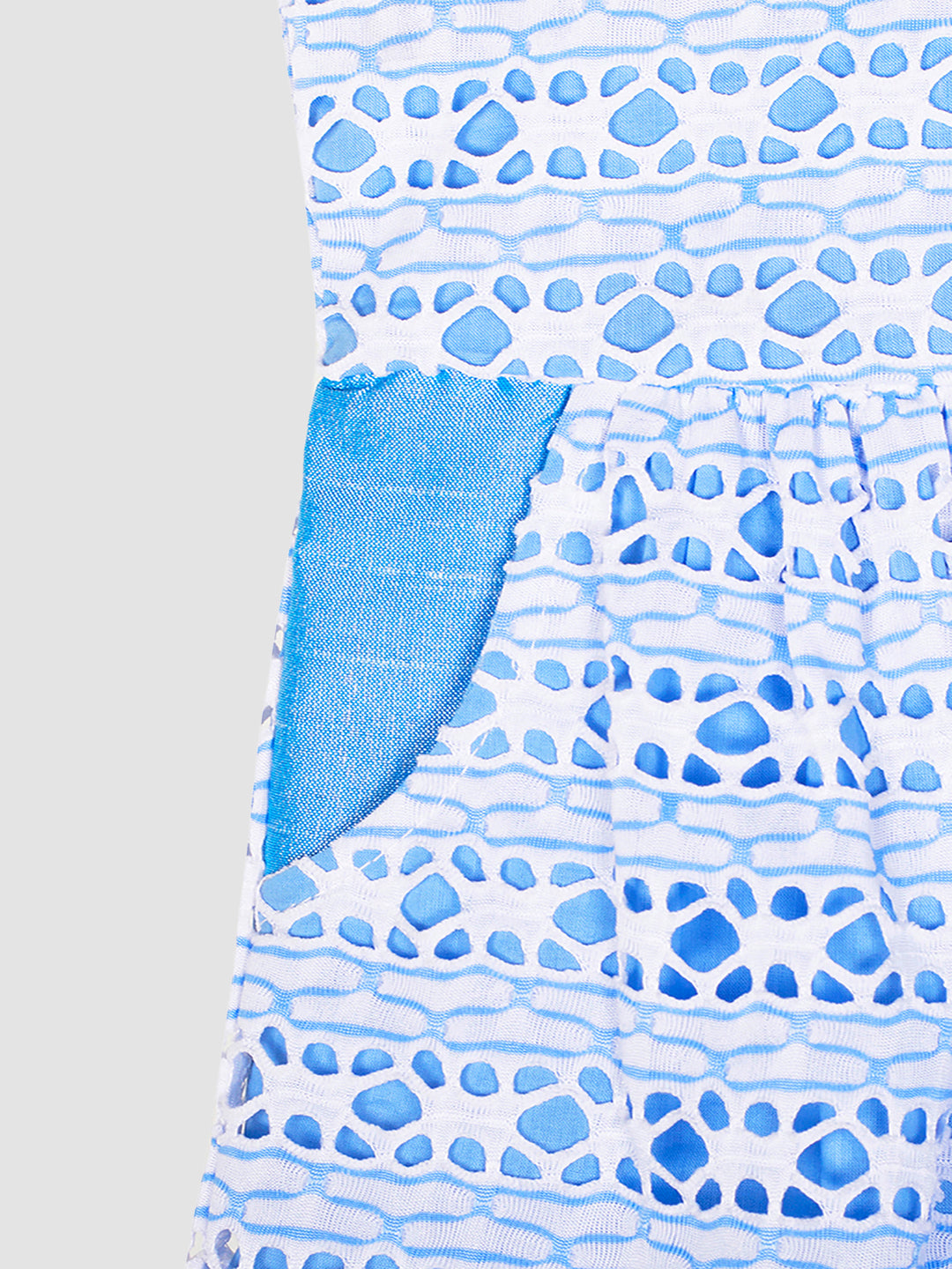 Girls Sky Blue Lace Dress