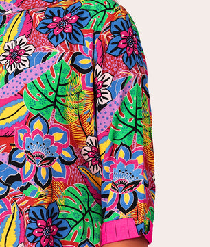 Girls Multicolored Printed Rayon Dress