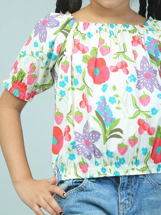 Girls Floral Top