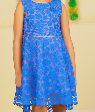 Girls Blue Party Dress