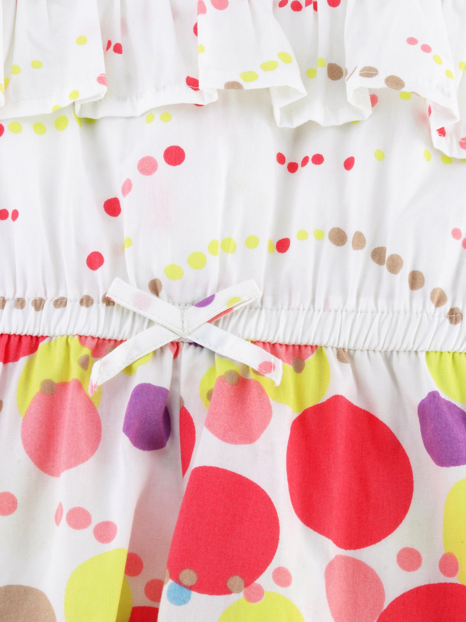 Girls Bubble Print Cotton Romper